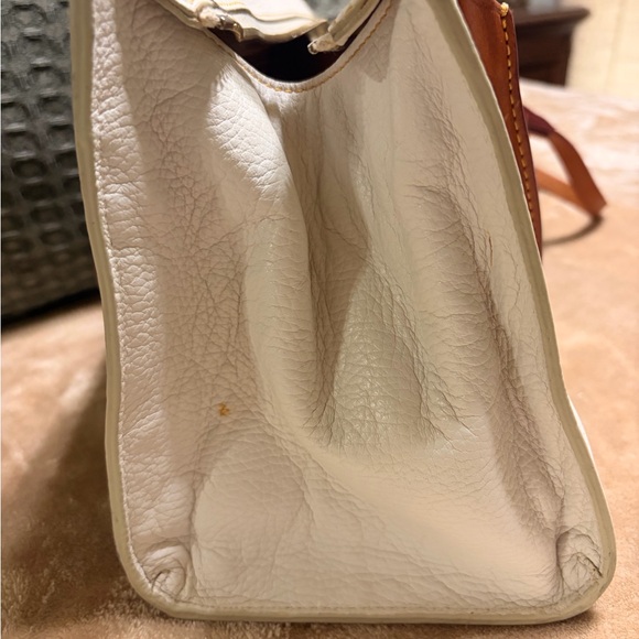 Dooney & Bourke Cream and Tan Satchel - Picture 5 of 7